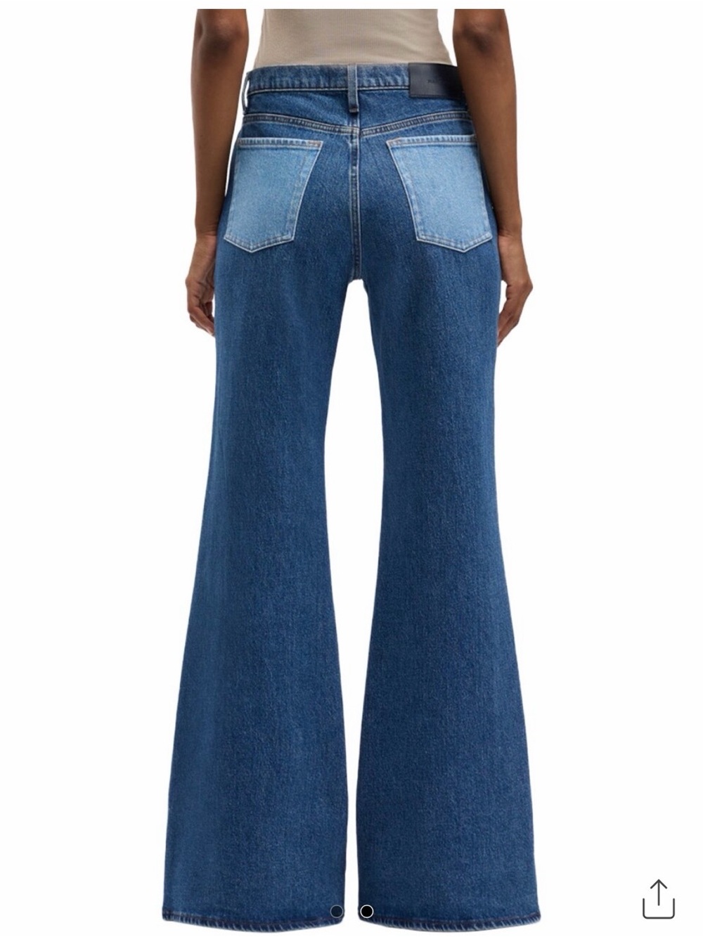 7 For All Mankind Light Blue Wide-Leg Flare Jeans. NWT - Picture 2 of 8
